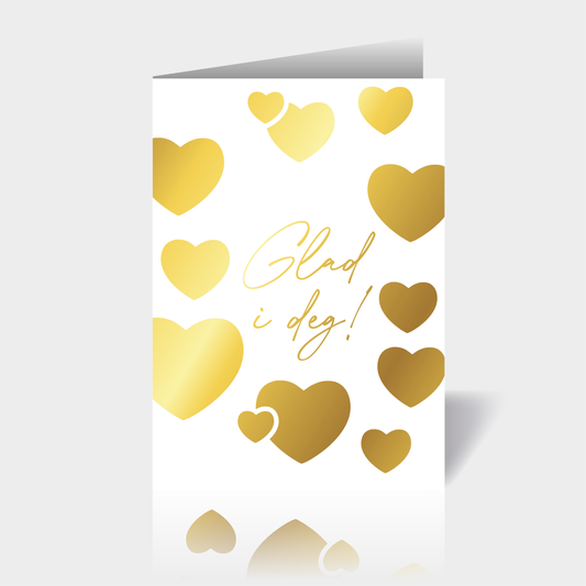 9 pk Eksklusiv kortpakke med gulltrykk